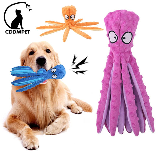 Squeaky Plush Octopus Dog Toy - Fun Chew Toy for Small Breeds (US)